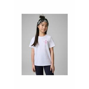 Tricou copii - alb - bumbac - cu imprimeu - pentru fete imagine
