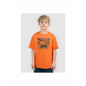 Tricou copii portocaliu - croiala oversize - material respirabil imagine