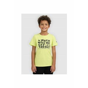 Tricou copii regular - imprimeu - galben - bumbac imagine