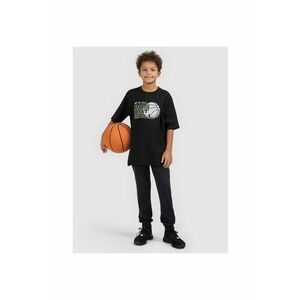 Tricou copii negru - bumbac - croiala lejera - imprimeu sportiv imagine