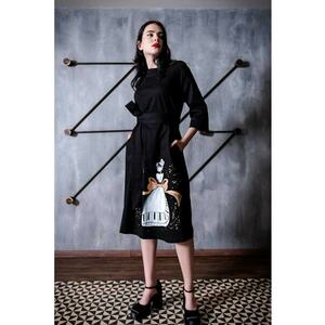 Rochie midi pictata manual Doremi imagine