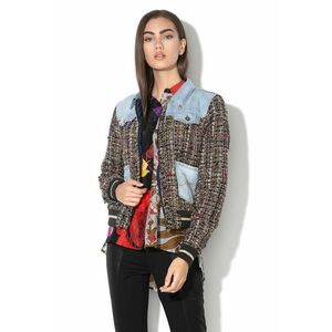 Jacheta din tuid si denim - din amestec de lana Valais - Multicolor imagine