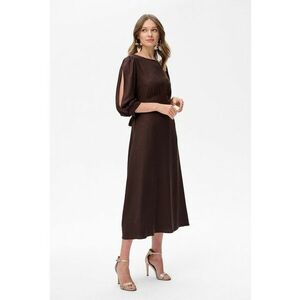 Rochie midi evazata cu slituri pe maneci Shayla imagine
