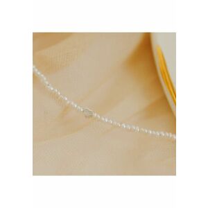 Colier perle de cultura - argint - alb - handmade imagine