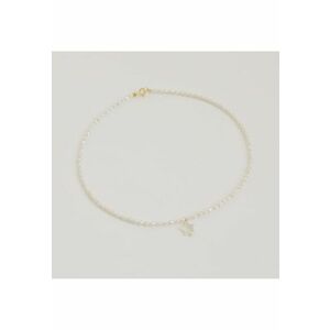 Colier handmade - perle de cultura - accesorii argint 925 placat cu aur - alb imagine