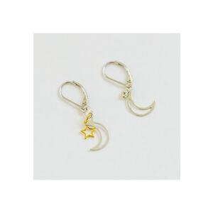 Cercei argintii cu placaj aur 14K - handmade imagine