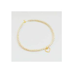 Colier perle de cultura - argint placat cu aur 24K - alb si auriu imagine