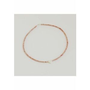 Colier rodonit - argint 925 - perle sidef - roz - alb imagine