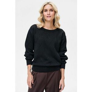 Pulover cu maneci cazute Bery - Negru imagine