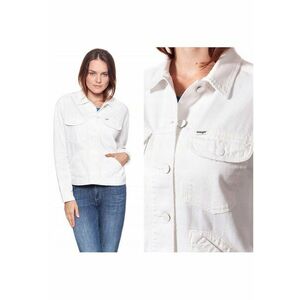 Jacheta Din Denim - Jacheta Retro - Croiala Regulara - Inchidere: Nasturi - Compozitie Material: 100% Bumbac - Numar De Buzunare: 4 - M - Alb - 1 Bucata imagine