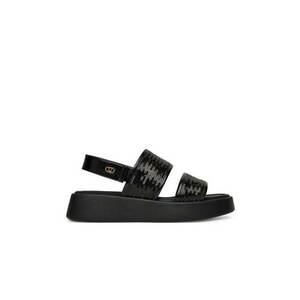 Sandale dama - piele ecologica - negru - imagine