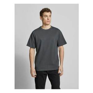 Tricou regular fit din bumbac - Gri inchis imagine