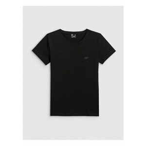 Tricou dama bumbac - slim - negru - Negru imagine