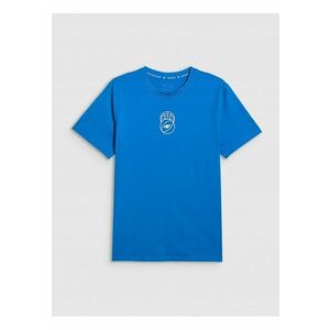 Tricou barbati albastru regular - bumbac moale - croiala lejera - albastru imagine