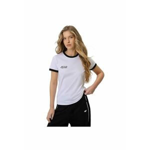 Tricou sport dama - din bumbac - alb/negru imagine