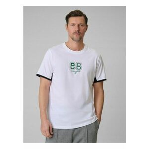 Tricou barbati - alb - bumbac - cu imprimeu - imagine