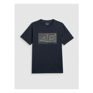 Tricou barbati bleumarin - regular - imprimat - confortabil imagine