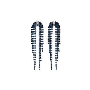 Cercei Eleganti 5809 - Albastru/Negru - lungime 8.5 cm imagine