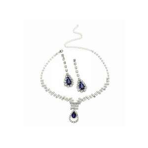 Set colier cu cercei 5147 - Argintiu - lungime 53 cm imagine