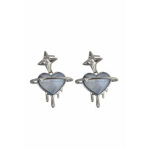 Cercei Eleganti 5798 - Argintiu - lungime 3 cm imagine