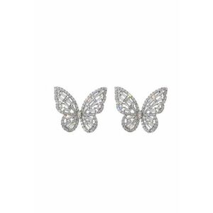 Cercei Fluturas 4367 - Argintiu - lungime 2.3 cm imagine