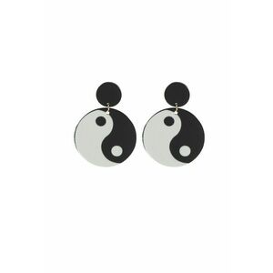 Cercei Yin Yang 4162 - Negru - lungime 5.3 cm imagine