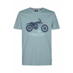 Tricou barbati - din bumbac - albastru imagine