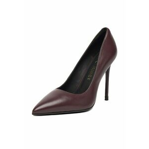 Pantofi cu toc dama - EO-ELAINA-E134-20A-Y - bordeaux - piele naturala - imagine