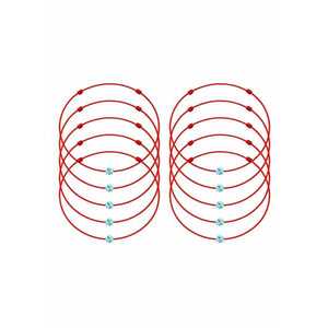Set de bratari martisor cu cristal Preciosa - 10 bucati - Albastru marin imagine