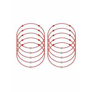 Set de bratari martisor cu cristal Preciosa - 10 bucati - Alb imagine