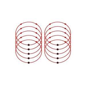 Set de bratari martisor cu cristal Preciosa - 10 bucati - Mov inchis imagine