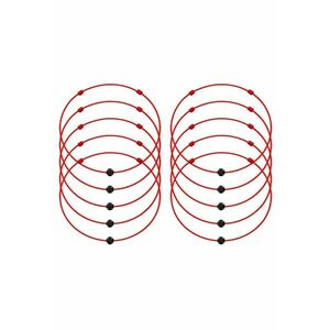 Set de bratari martisor cu cristal Preciosa - 10 bucati - Negru imagine