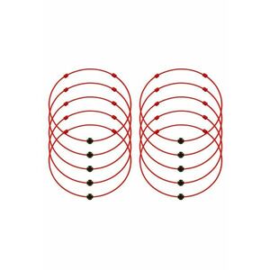 Set de bratari martisor cu cristal Preciosa - 10 bucati - Auriu/Negru imagine
