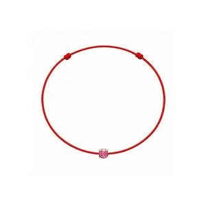 Bratara martisor decorata cu cristal Preciosa - Roz imagine