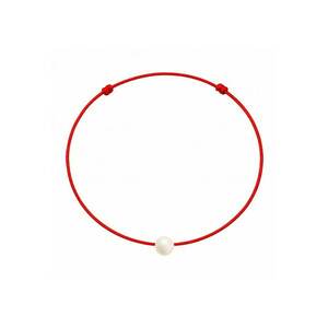 Bratara martisor decorata cu perla Preciosa - Crem imagine
