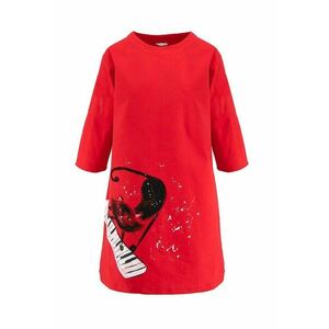 Rochie pictata manual cu model pisica Letia imagine