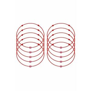 Set de bratari martisor cu cristal Preciosa - 10 bucati - Roz imagine