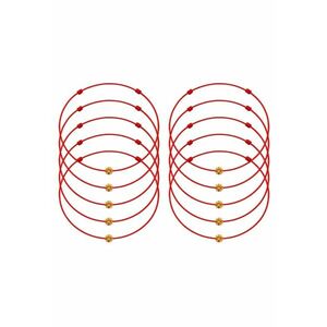 Set de bratari martisor cu cristal Preciosa - 10 bucati - Galben imagine