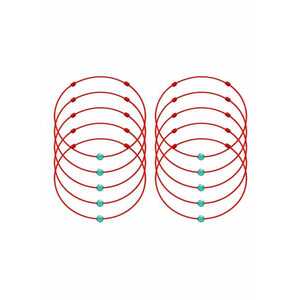 Set de bratari martisor cu cristal Preciosa - 10 bucati - Turcoaz imagine