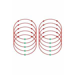 Set de bratari martisor cu cristal Preciosa - 10 bucati - Verde menta imagine