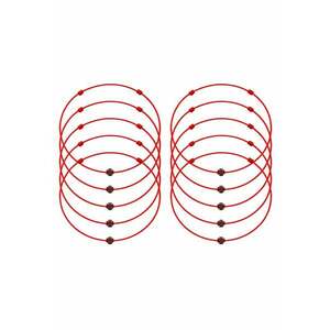 Set de bratari martisor cu cristal Preciosa - 10 bucati - Rosu imagine