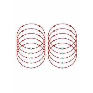 Set de bratari martisor cu cristal Preciosa - 10 bucati - Albastru ultramarin imagine
