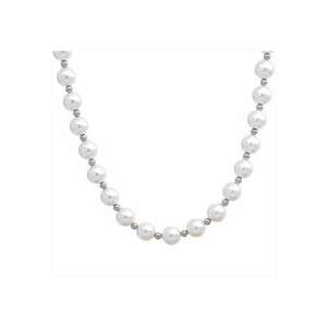 Colier Perle 6032 - Alb/argintiu imagine