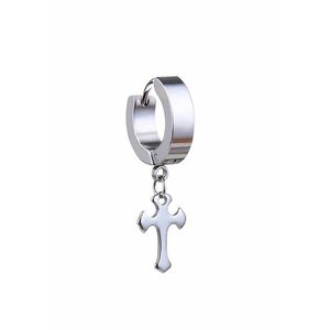 Cercei cruce gotica 4204 inox - Argintiu imagine