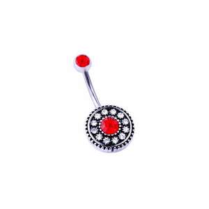 Piercing 4062 inox - Rosu imagine