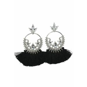 Cercei glam cristal 2084 - negru - imagine