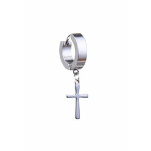 Cercei cruce 4205 inox - Argintiu imagine