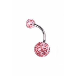 Piercing 4315 inox - Rosu/Argintiu imagine