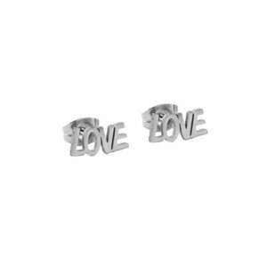 Cercei LOVE 3900 inox - Argintiu imagine