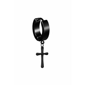 Cercei cruce 4205 inox - Negru imagine